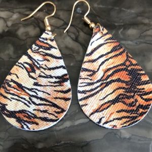 Tiger earrings. Light  weight earrings.